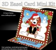 3D Christmas Easel Card Mini Kit - Little Springer Spaniel Dog