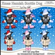 Christmas Hamish Scottie Dog - CU4CU Digital Clip Art Set