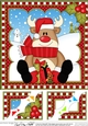 Christmas Rudolph 8 x 8 Scalloped Corner Topper 