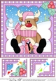 Christmas Rudolph 8 x 8 Scalloped Corner Topper