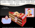 3D Christmas Cake Slice Treat Box Gift Set Mini Kit - Cute Little Golden Labrador Dog has an Xmas Cracker