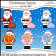 Christmas Santa - CU4CU Digital Clip Art Set