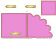 Cut and Fold Shell Corner Card Plain Card Base