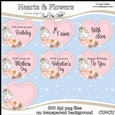 Hearts & Flowers - CU4CU Digital Clip Art Set