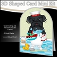3D Shaped Card Kit - Bathtub Buddies - Little Shih Tzu Dog