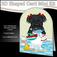 3D Shaped Card Kit - Bathtub Buddies - Little Shih Tzu Dog