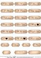 Metallic Love and Romance Greetings Text Plates