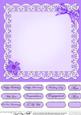 Pretty Viola 8 x 8 Insert Panel and Greetings