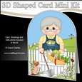 3D Shaped Card Kit - In the Garden - Old Man has picked the Veggies