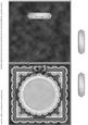 Square Pearls, Lace and Ribbon Plain Card Base Landscape For