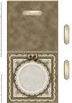 Square Pearls, Lace and Ribbon Plain Card Base Landscape For