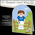 3D Shaped Card Kit - Little Footballer Plays for Italy