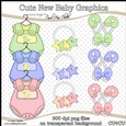 Cute New Baby - CU4CU Digital Clip Art Set