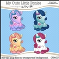 My Cute Little Ponies - CU4CU Digital Clip Art Set