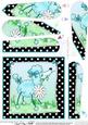 Cute Little Poodle Quick Card with Fan Pyramage Topper