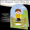 3D Shaped Card Kit - Little Footballer Plays for Newport