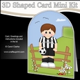 3D Shaped Card Kit - Little Footballer Plays for Nottingham