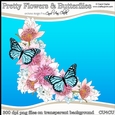 Pretty Flowers & Butterflies - CU4CU Digital Clip Art Set
