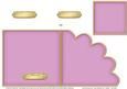 Cut and Fold Shell Corner Card Plain Card Base