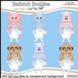 Cute Bathtub Buddies - CU4CU Digital Clip Art Set