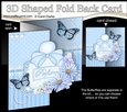 Perfume, Flowers & Lace - 3D Shaped No-Hole Fold Back Card with Decoupage Mini Kit