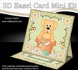 3D Easel Card Mini Kit - Flowerpot Friends - Little Golden Labrador Dog