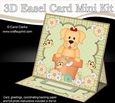 3D Easel Card Mini Kit - Flowerpot Friends - Little Golden Labrador Dog