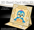 3D Easel Card Mini Kit - Cute Little Penguin