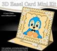 3D Easel Card Mini Kit - Cute Little Penguin