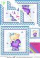 Hunney Bear Rosies Heart - Scalloped Corner Stacker