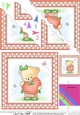 Hunney Bear Rosies Heart - Scalloped Corner Stacker