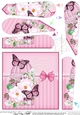 Pretty Flowers & Butterfly Birdcage Fan Pyramage Topper