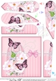 Pretty Flowers & Butterfly Birdcage Fan Pyramage Topper