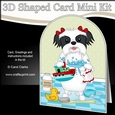 3D Shaped Card Kit - Bathtub Buddies - Little Shih Tzu Dog