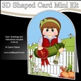 3D Shaped Card Kit - In the Garden - Village Show Vegetable 1st Prize Young Woman