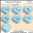 Hearts & Flowers - CU4CU Digital Clip Art Set