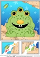 8 x 8 Cute Little Alien Scalloped Corner Topper 