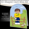 3D Shaped Card Kit - Little Footballer Plays for Brazil