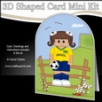3D Shaped Card Kit - Little Footballer Plays for Brazil