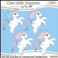 Cute Little Unicorns - CU4CU Digital Clip Art Set