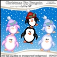Christmas Pip Penguin - CU4CU Digital Clip Art Set