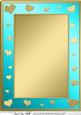 A4 Metallic Romantic Hearts Plain Card Base
