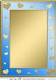 A4 Metallic Romantic Hearts Plain Card Base