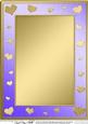 A4 Metallic Romantic Hearts Plain Card Base