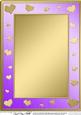 A4 Metallic Romantic Hearts Plain Card Base