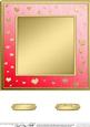 8 x 8 Metallic Romantic Hearts Plain Card Base