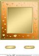 8 x 8 Metallic Romantic Hearts Plain Card Base