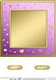 8 x 8 Metallic Romantic Hearts Plain Card Base