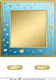 8 x 8 Metallic Romantic Hearts Plain Card Base