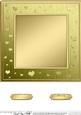 8 x 8 Metallic Romantic Hearts Plain Card Base